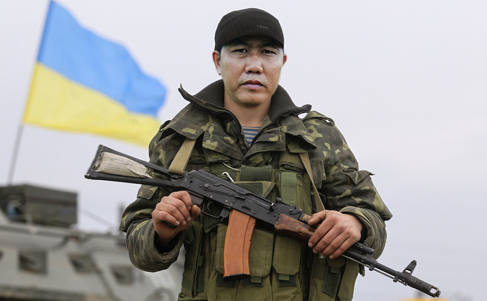 Ukrainian soldier during the crisis in Ukraine
