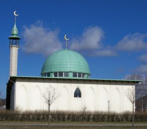 The Uppsala Mosque in the Kvarngärdet neighbourhood of Uppsala in Sweden