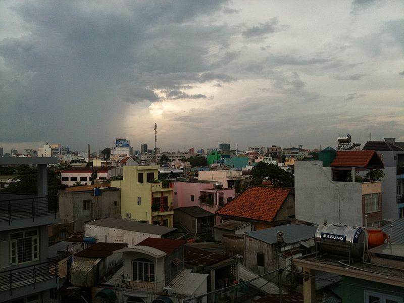 View of a city in Vietnam
