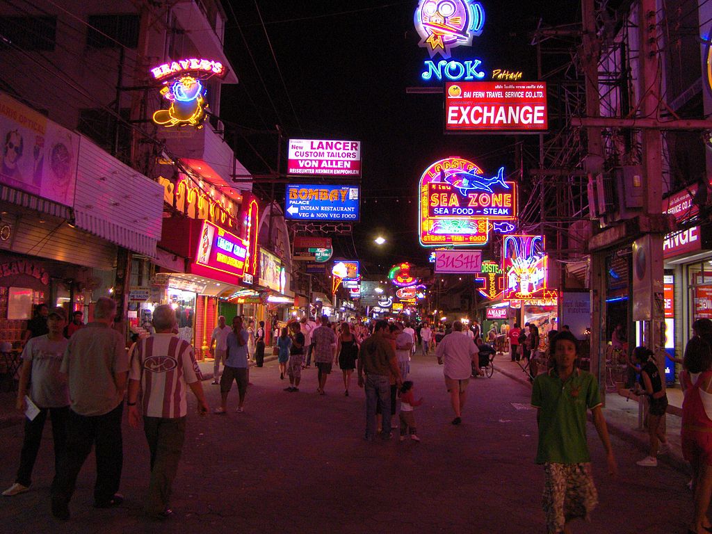The popular Walking Street in Pattaya