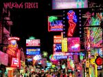 Neon signs in Walking Street, Pattaya.