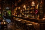 Warm Thai Wooden Bar Hideaway.