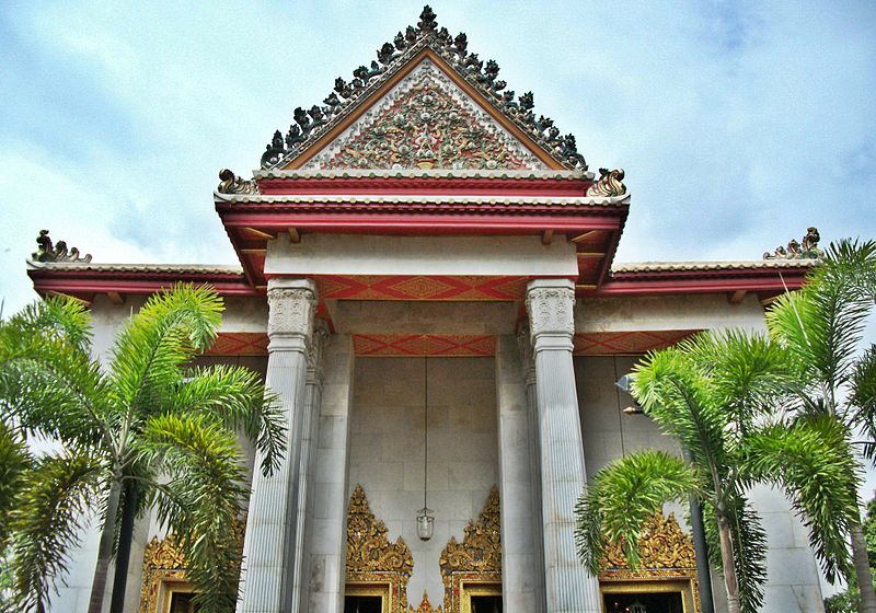 View of Wat Bowonniwet Vihara Rajavaravihara in Phra Nakhon district, Bangkok