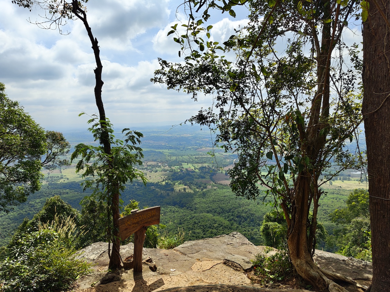 Views of the landscape surrounding the impressive Wat Pa Phu Pha Sung temple in Nakhon Ratchasima, Thailand.