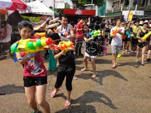 Water-fight in Chiang Mai during Songkran (Thai New Year)