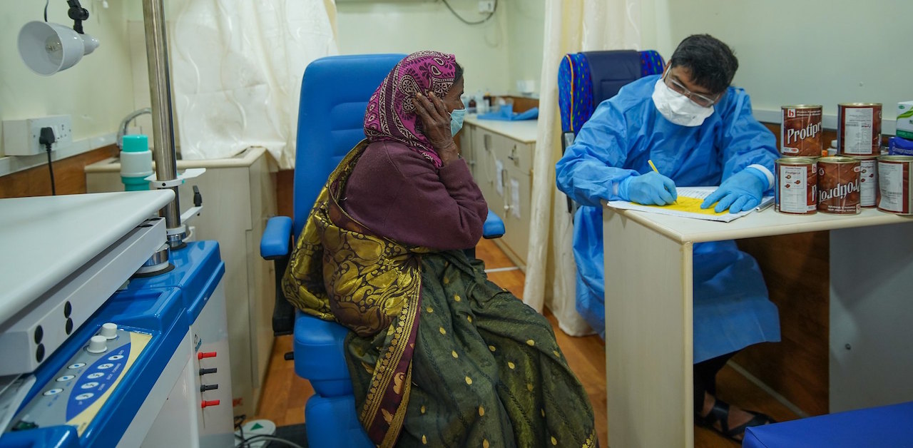 Hospital during COVID-19 pandemic in Jangamakote Village, India