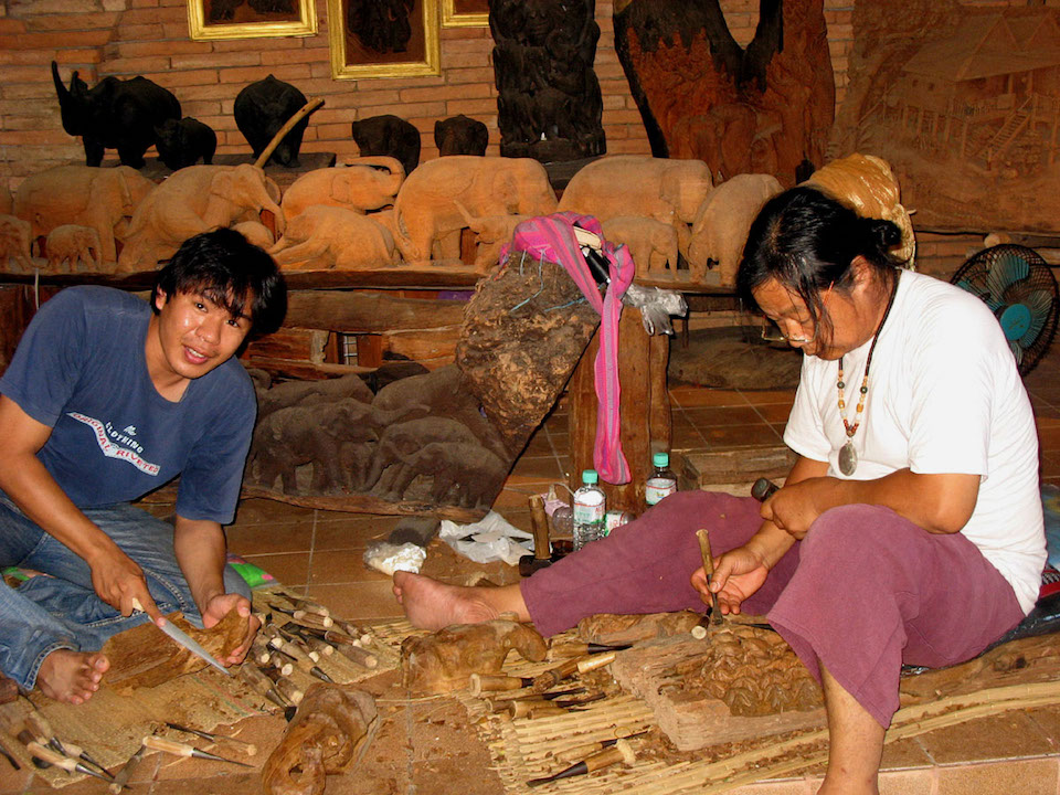 Handicrafts at Wat Lok Mori temple, Chiang Mai