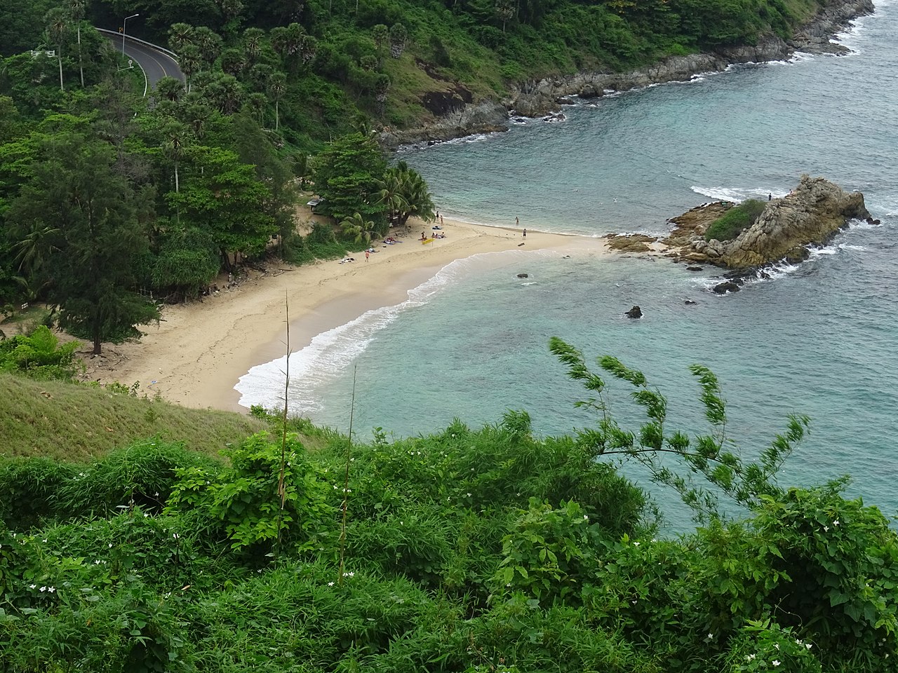 Ya Nui Beach seen from Windmill Viewpoint in Phuket.