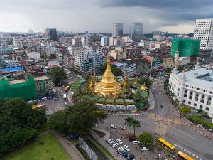Sule pagoda in Yangon, Myanmar