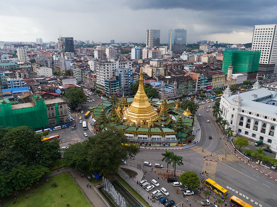 Sule pagoda in Yangon, Myanmar