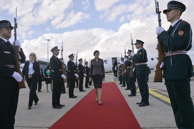 Official reception for Yingluck Shinawatra