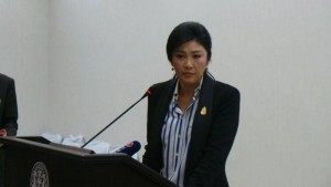 Thai PM Yingluck Shinawatra at the Government House