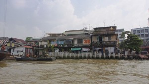 Houses on the banks of the Chao Phraya river