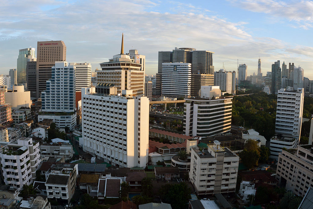 Silom district in Bangkok