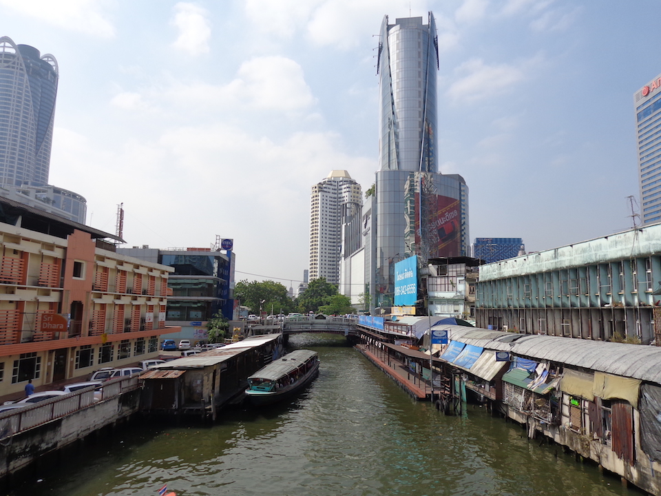 Boat at Khlong Saen Saep canal in Bangkok
