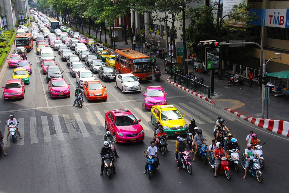 Traffic jam in Bangkok