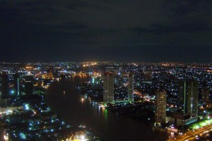 View of Bangkok from Sirocco rooftop restaurant