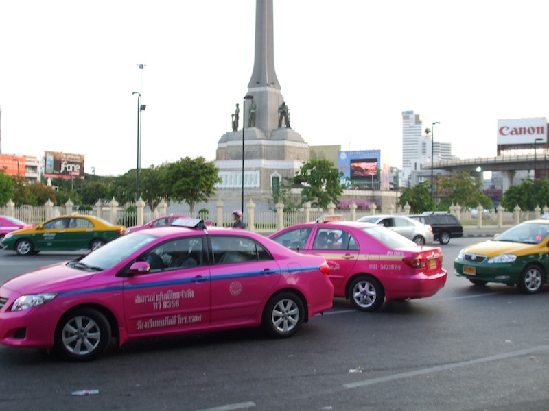 Taxis at Victory Monument, Bangkok