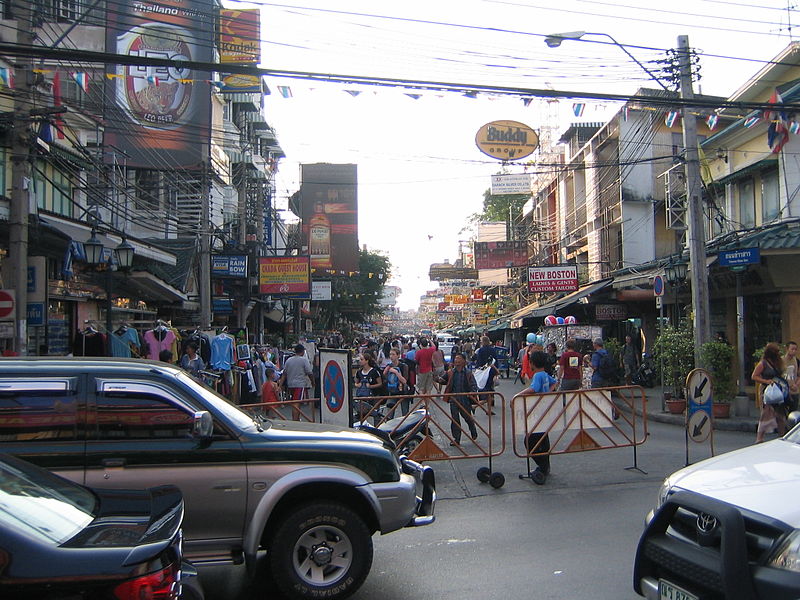 Khaosan Road in Bangkok, Thailand