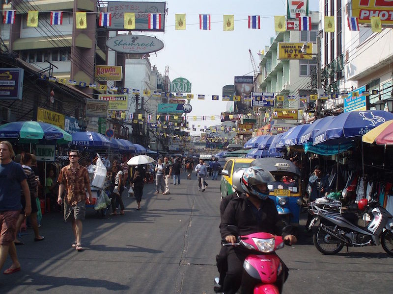 Motorcycle on Khao San Road, Bangkok