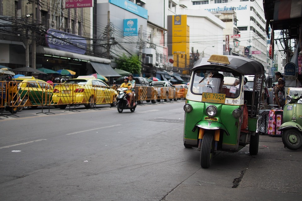 Tuk tuk on a street in Bangkok