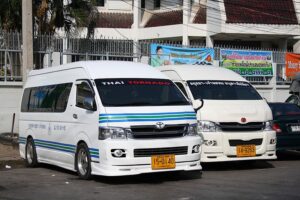 Toyota Commuter vans in Ayutthaya