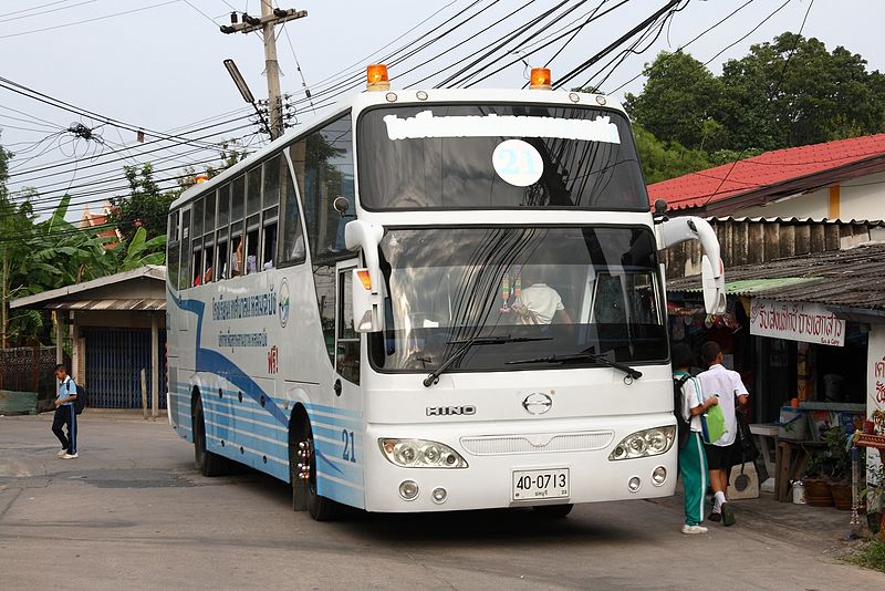 Hino school bus in Laem Chabang, Chonburi