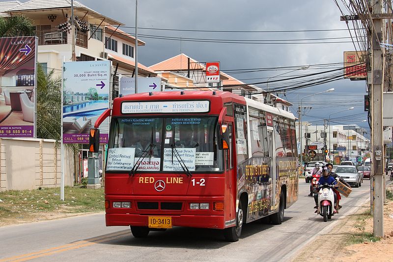 Mercedes-Benz city bus in Pattaya, Chonburi