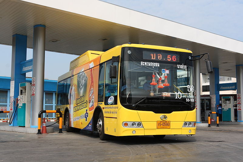 Sunlong SLK6985 CNG bus in Bangkok