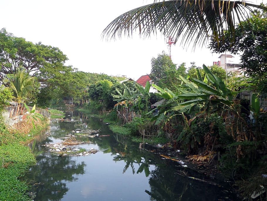 A canal or Khlong in rural Thailand