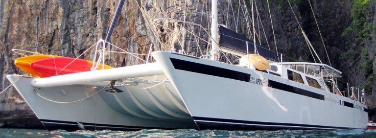 A catamaran in Thailand.