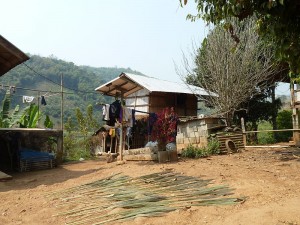 Akha Hill Tribe village. Chiang Rai
