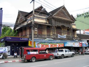 Traditional wooden house in Chiang Mai