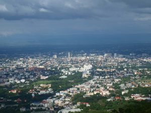 Chiang Mai city aerial view