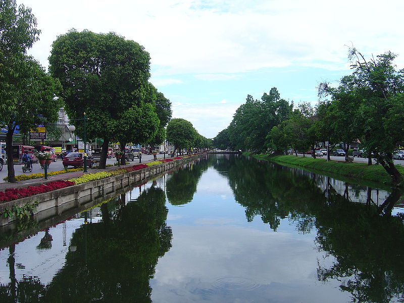 Moat surrounds the Chiang Mai old town