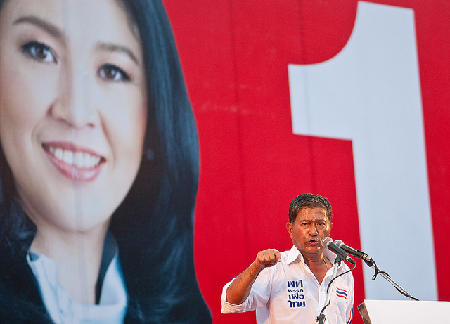 Pheu Thai Party speech during the elections campaign