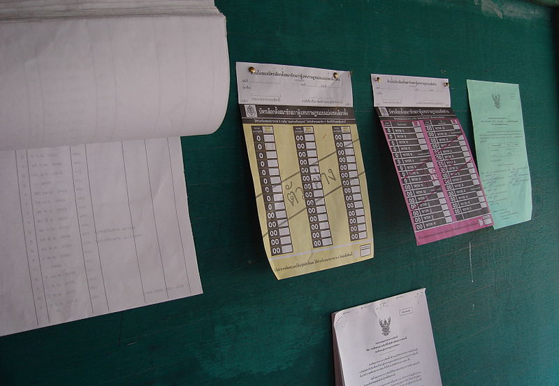 Thai election in Ban Khung Taphao