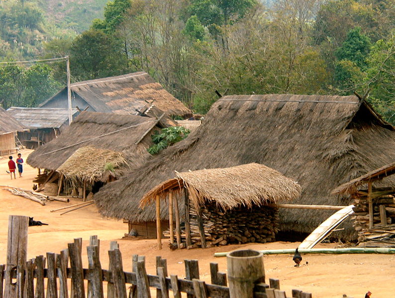 Akha village in northern Thailand