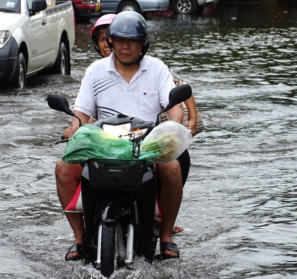 Flooded street in Downtown Chiang Mai