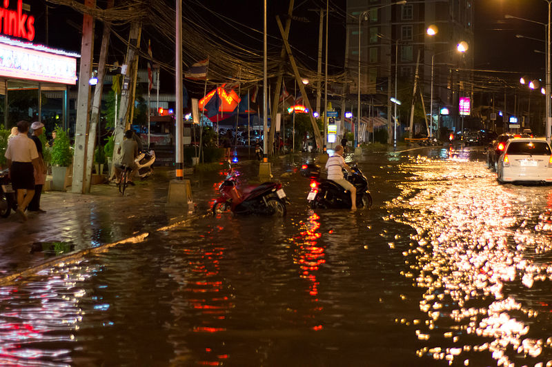Flooded street
