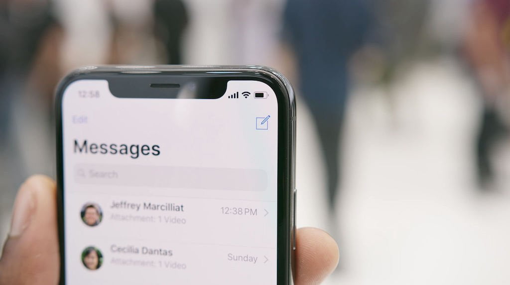 iPhone X messages