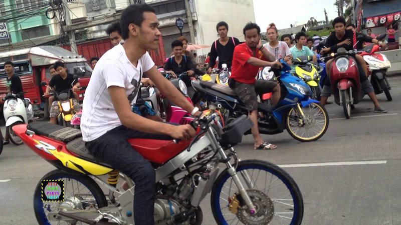 Motorcycle racing gang in Thailand