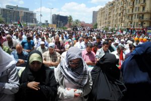 Muslim Friday prayer in Tahrir Square, Egypt