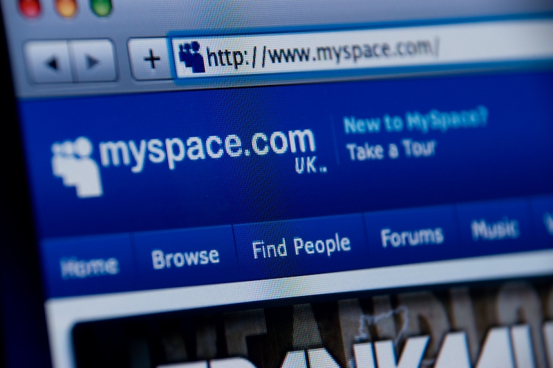 Myspace website screenshot