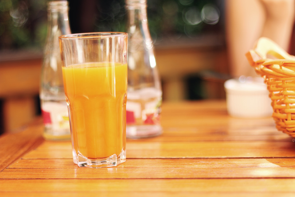 Orange juice glass