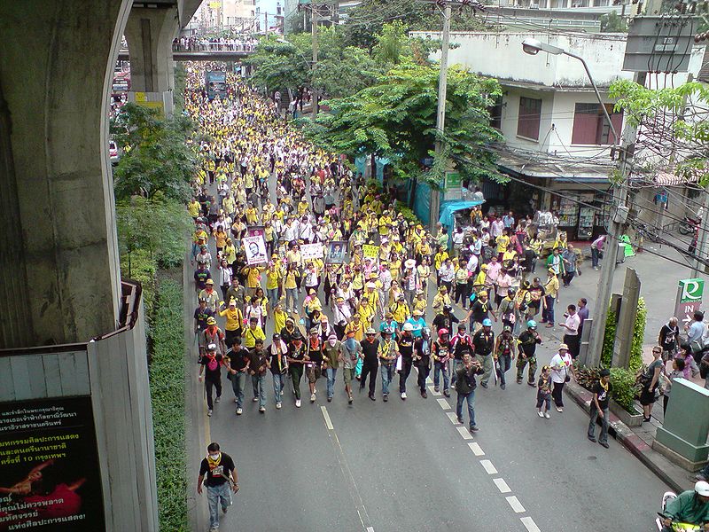 PAD 'Yellow Shirts' protest in Bangkok