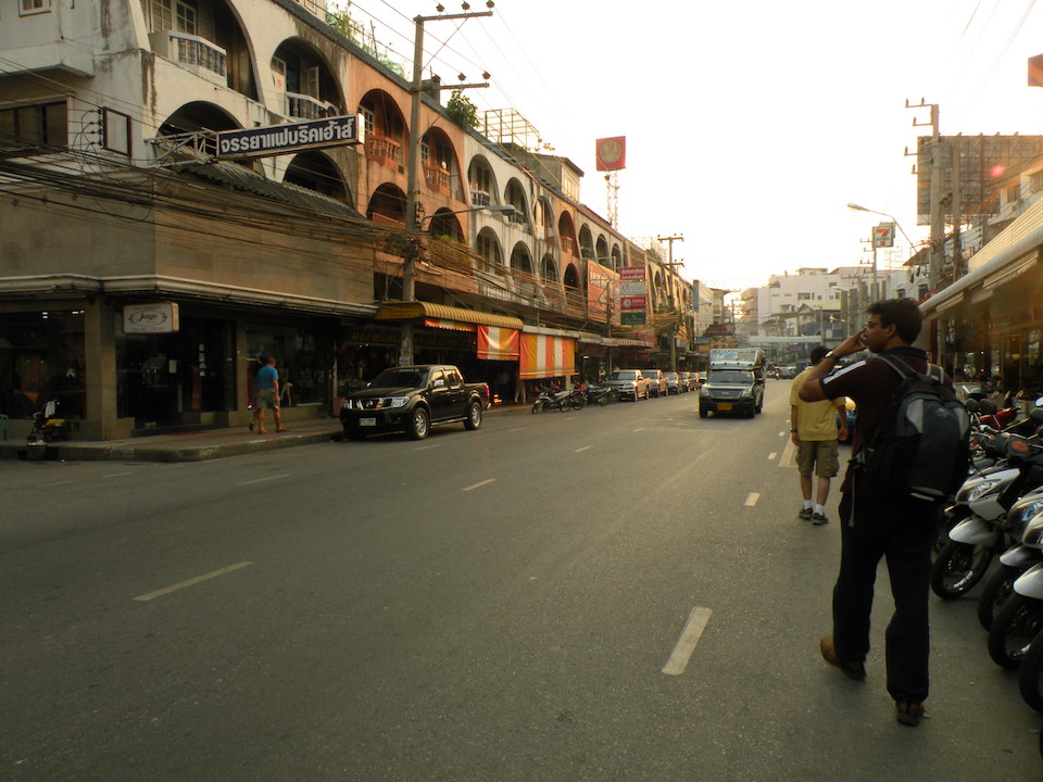 Street of pattaya, during the dusk