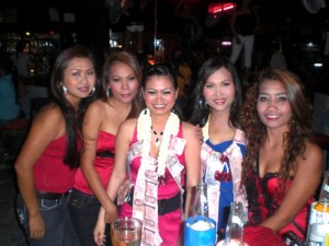 Girls in a club in Thailand