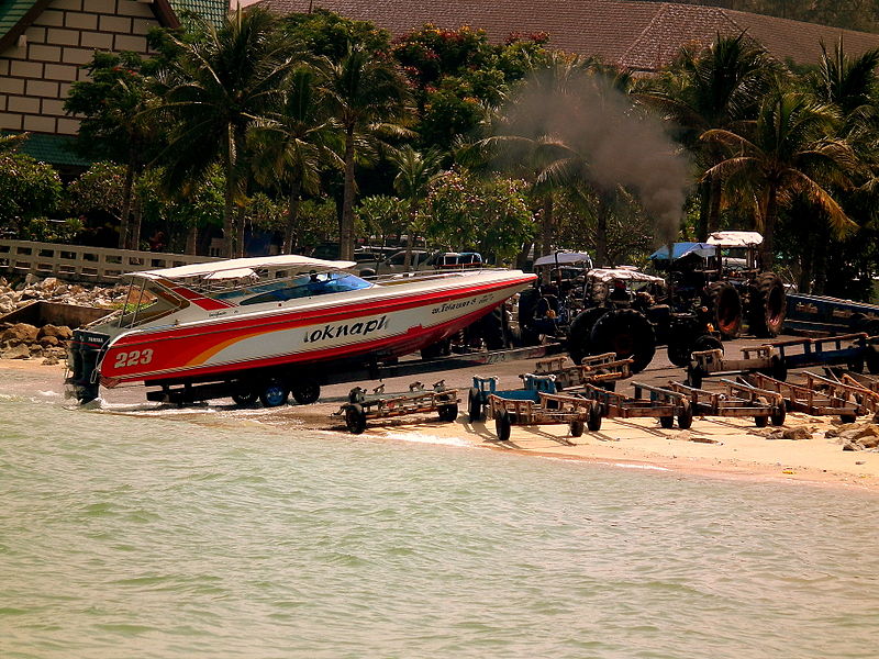 Towed speedboat in Pattaya