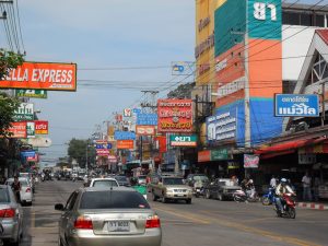 Busy street in Pattaya